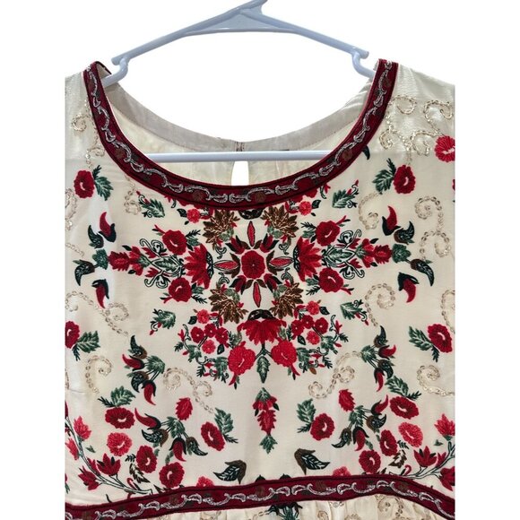 Free People Russian Doll Long Sleeve Boho Floral Embroidered Size 2, NWT - Picture 5 of 8